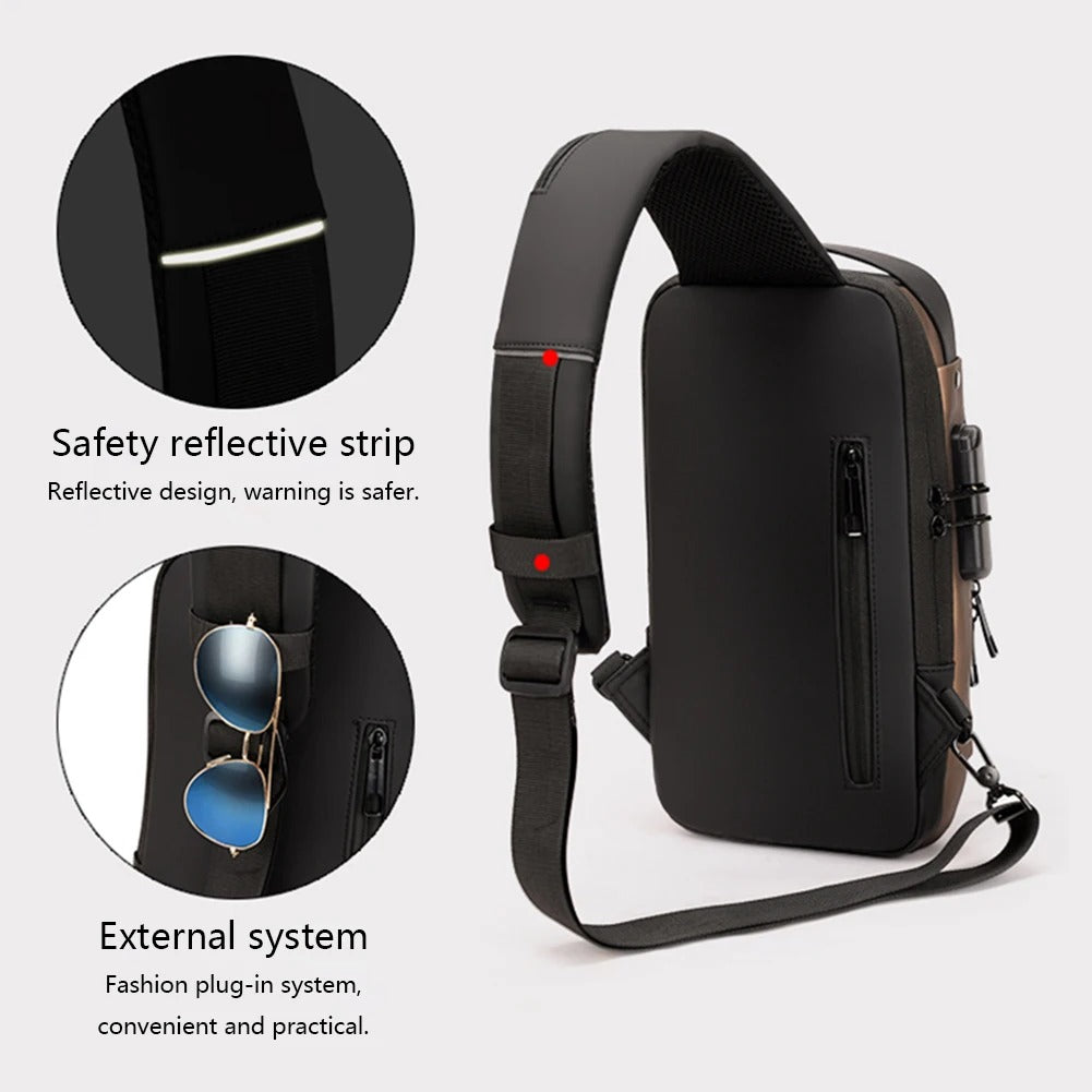 HAN-LBG Anti Theft Sling Bag Men Women